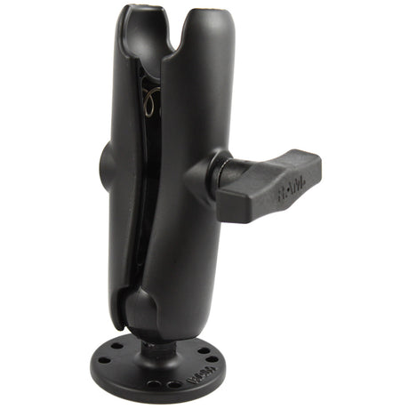 RAM Mount 15 Ball Double Socket Arm w25 Round Base