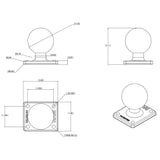 RAM Mount 2 x 17 Base wAMPs Hole Pattern  15 Ball