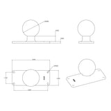 RAM Mount 2 x 5 Rectangular Base w15 Ball