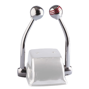 Schmitt Marine Standard Control Arm Set wRed Throttle Knob  Plain Shift Knob  Includes Arms  Knobs Only