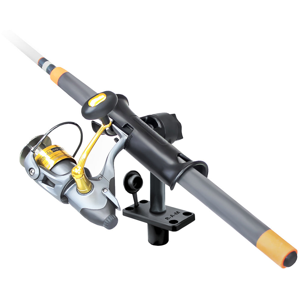 RAM Mount RAM Tube Jr Fishing Rod Holder wStandard 6 Length Post Spline  Flush Mounting Base