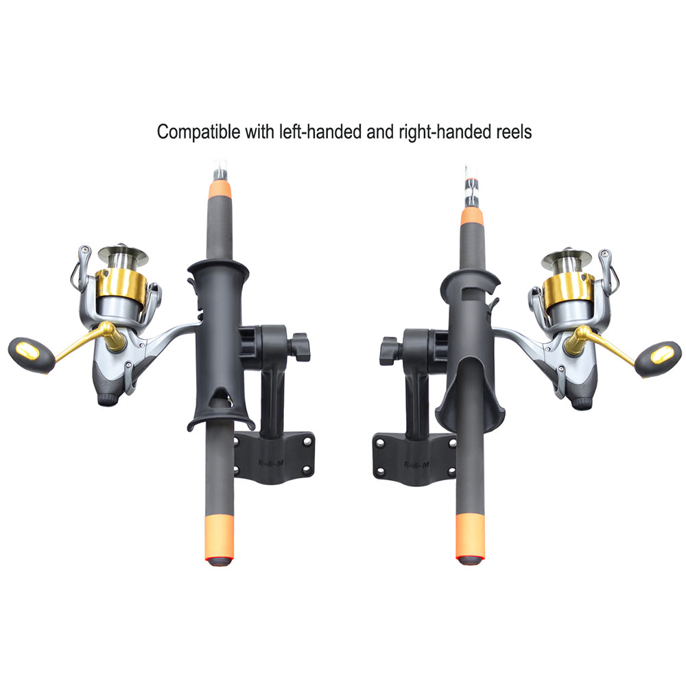 RAM Mount RAM Tube Jr Fishing Rod Holder wShort 4 Length Post Spline  Bulkhead Mounting Base