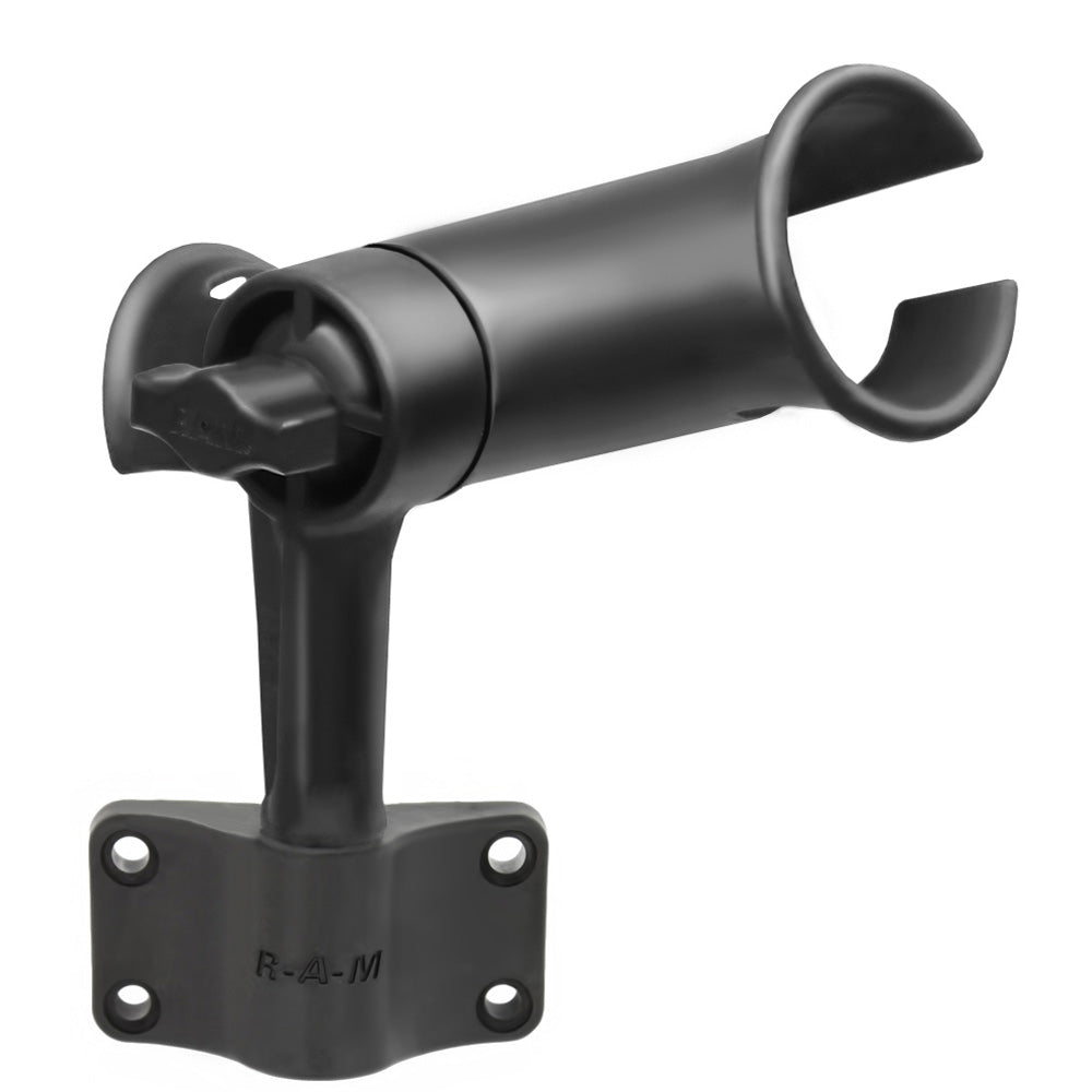 RAM Mount RAM Tube Jr Fishing Rod Holder wShort 4 Length Post Spline  Bulkhead Mounting Base