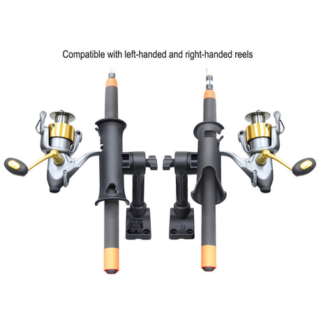 RAM Mount RAM Tube Jr Fishing Rod Holder Standard 4 Length Post Spline  Combo BulkheadFlat Surface Base wPlunger