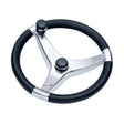 Schmitt Marine Evo Pro 316 Cast Stainless Steel Steering Wheel wControl Knob  155 Diameter