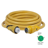 Marinco CS50325 EEL 50A 125V Shore Power Cordset  25  Yellow
