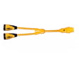 Marinco Y504-2-30 EEL (2)-30A-125V Female to (1)50A-125/250V Male "Y" Adapter - Yellow [Y504-2-30]