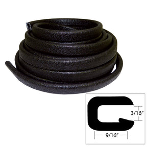 TACO Flexible Vinyl Trim  532 Opening x 916W x 25L  Black