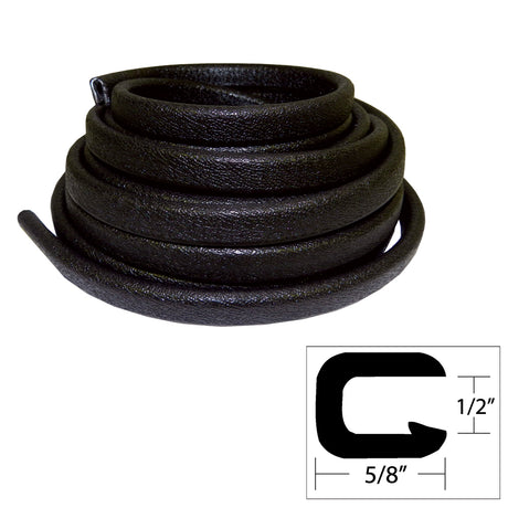 TACO Flexible Vinyl Trim  12 Opening x W x 25L  Black