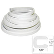 TACO Flexible Vinyl Trim  12 Opening x W x 25L  White