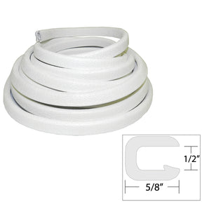 TACO Flexible Vinyl Trim  12 Opening x W x 25L  White