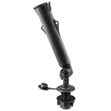 RAM Mount RAM ToughTube Fishing Rod Holder w3 Length Spline Post  Round Flush Mounting Base