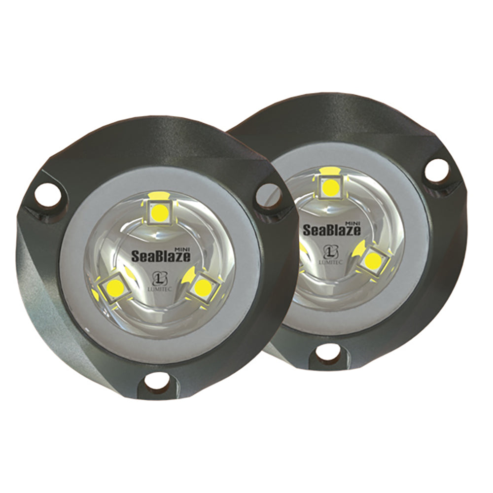 Lumitec SeaBlaze Mini Underwater Light  Pair  Brushed Finish  White NonDimming