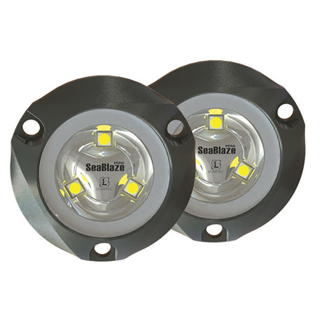 Lumitec SeaBlaze Mini Underwater Light  Pair  Brushed Finish  White NonDimming