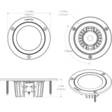 Lumitec Shadow  Flush Mount Down Light  Polished SS Finish  3Color RedBlue Non Dimming wWhite Dimming