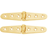 Whitecap Strap Hinge  Polished Brass  6 x 118  Pair