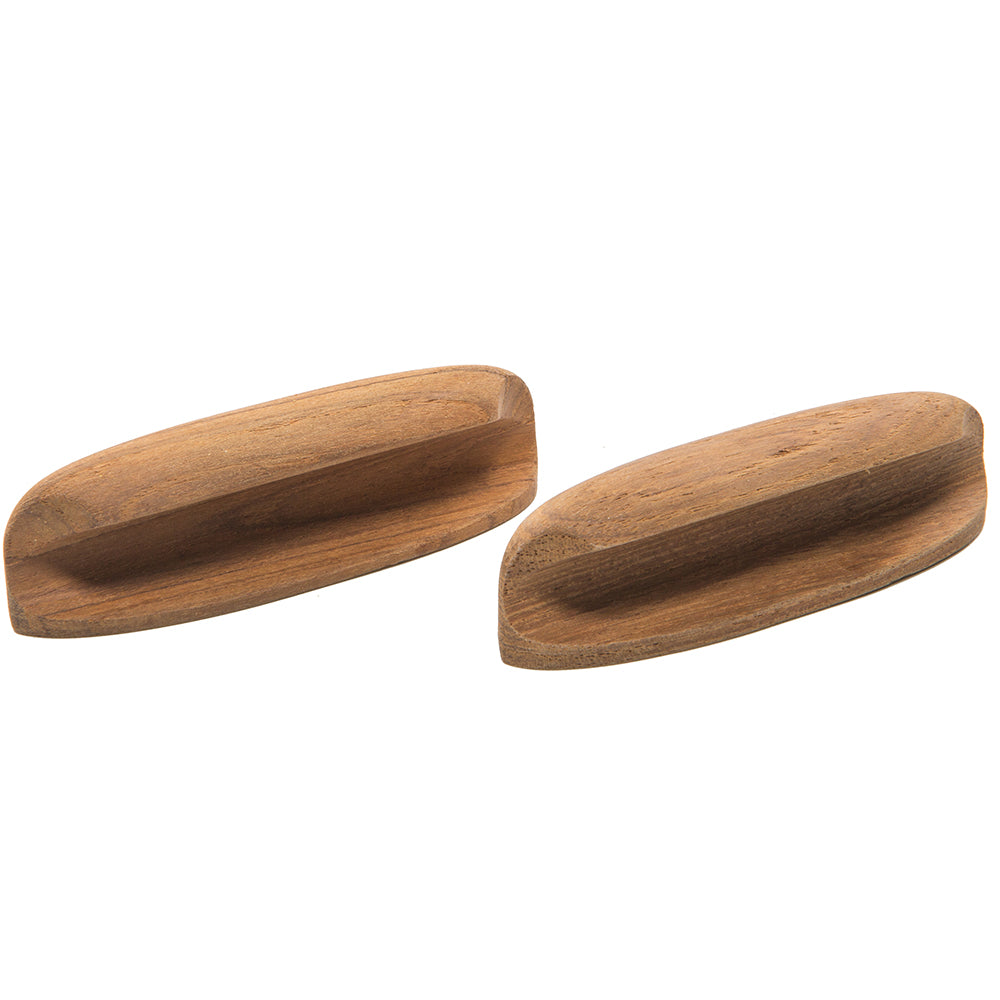 Whitecap Teak Oval Drawer Pull  4L  2 Pack