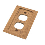 Whitecap Teak Outlet CoverReceptacle Plate