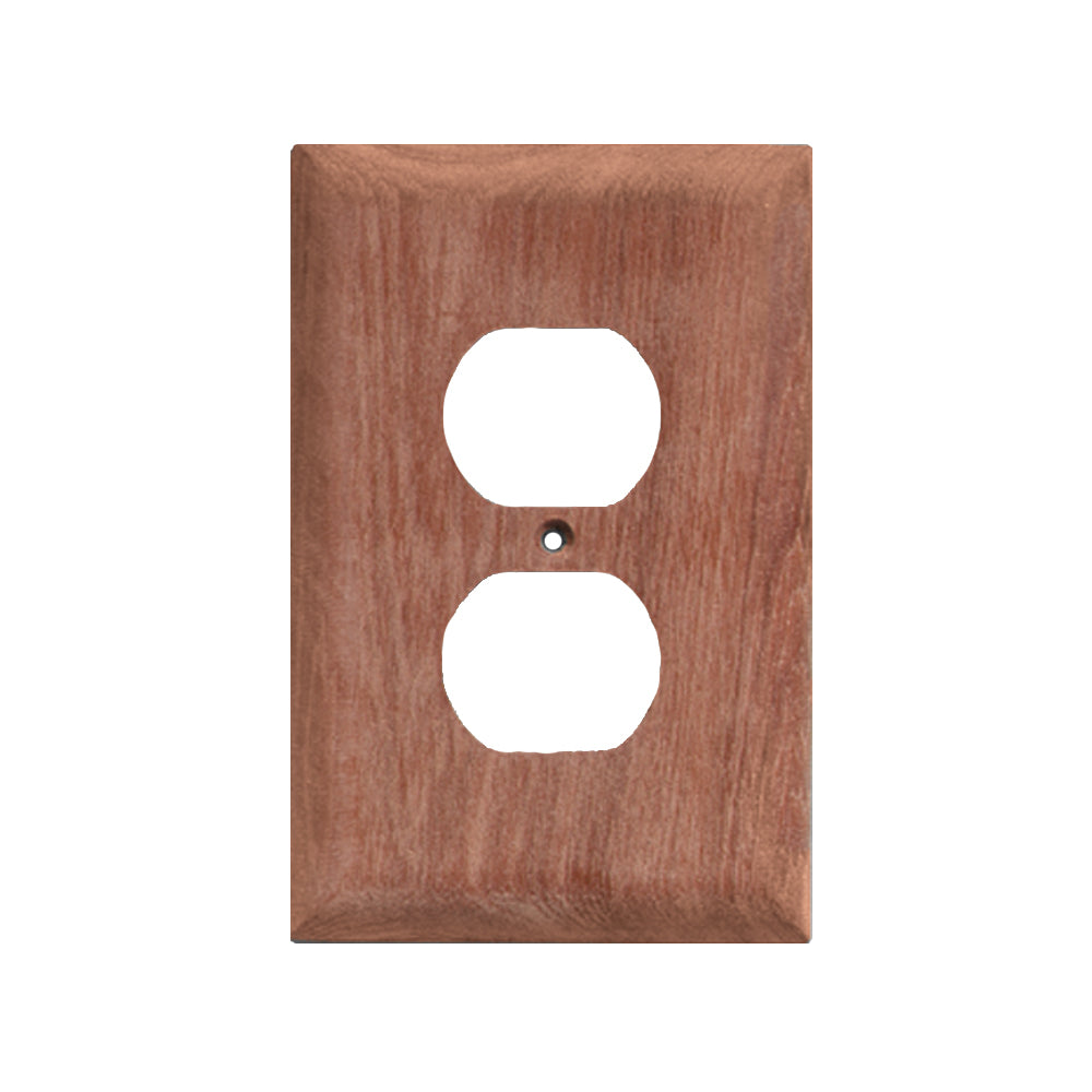 Whitecap Teak Outlet CoverReceptacle Plate