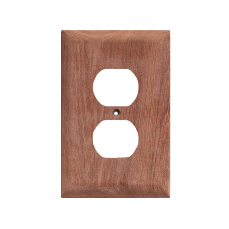 Whitecap Teak Outlet CoverReceptacle Plate