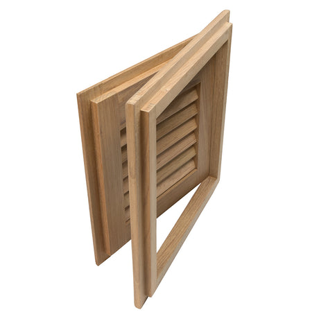 Whitecap Teak Louvered Door  Frame  Right Hand  12 x 12