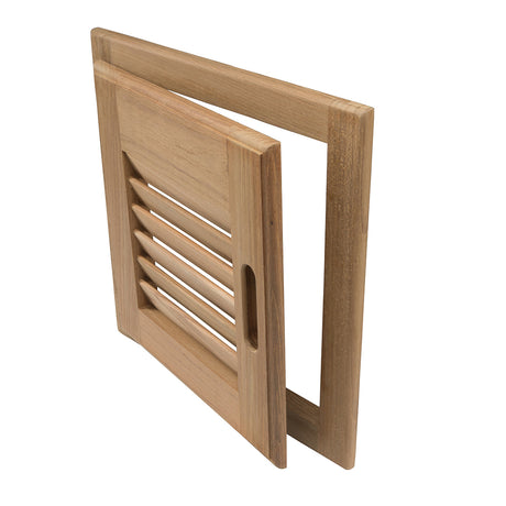Whitecap Teak Louvered Door  Frame  Right Hand  12 x 12