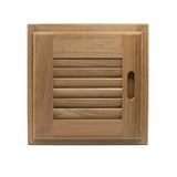 Whitecap Teak Louvered Door  Frame  Right Hand  12 x 12