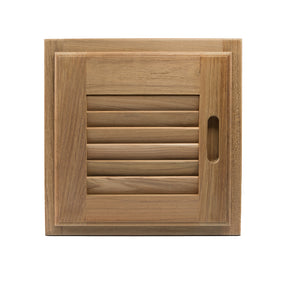 Whitecap Teak Louvered Door  Frame  Right Hand  12 x 12
