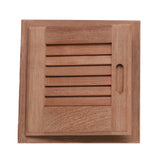 Whitecap Teak Louvered Door  Frame  Left Hand  12 x 12
