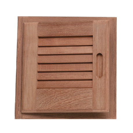 Whitecap Teak Louvered Door  Frame  Left Hand  12 x 12