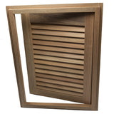 Whitecap Teak Louvered Door  Frame  Right Hand  15 x 20