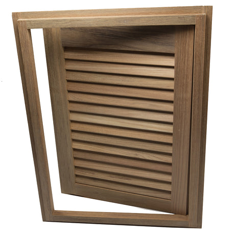 Whitecap Teak Louvered Door  Frame  Right Hand  15 x 20