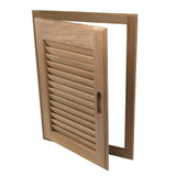 Whitecap Teak Louvered Door  Frame  Right Hand  15 x 20