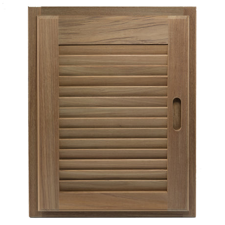 Whitecap Teak Louvered Door  Frame  Right Hand  15 x 20