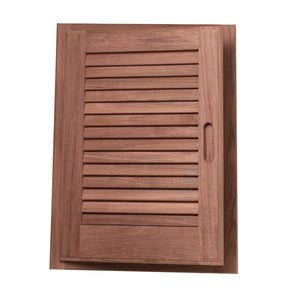 Whitecap Teak Louvered Door  Frame  Left Hand  15 x 20