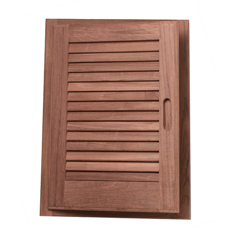 Whitecap Teak Louvered Door  Frame  Left Hand  15 x 20