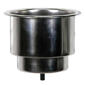 Whitecap Flush Cupholder wDrain  302 Stainless Steel