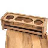 Whitecap Teak Drinkholder wRemovable Cockpit Table Top  Holds 4 Glasses