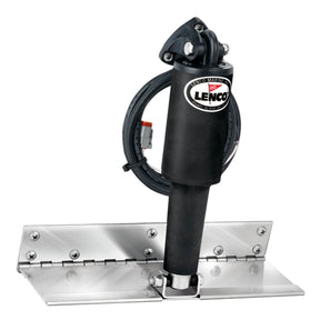 Lenco 4 x 12 Limited Space Trim Tab Kit wo Switch Kit 12V  ElectroPolished  Short Actuator