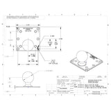 RAM Mount 100x100mm VESA Plate w225 Ball