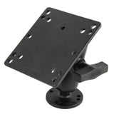 RAM Mount 475 Square Base VESA Plate 75mm and 100mm Hole Patterns wShort Arm Surface Mount
