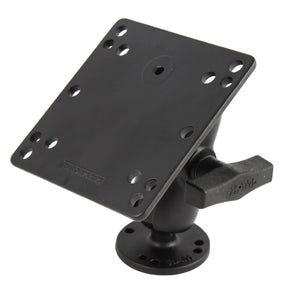 RAM Mount 475 Square Base VESA Plate 75mm and 100mm Hole Patterns wShort Arm Surface Mount