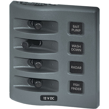 Blue Sea 4305 WeatherDeck 12V DC Waterproof Switch Panel  4 Posistion