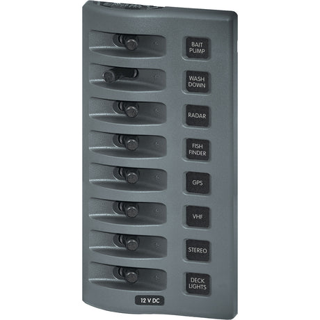 Blue Sea 4309 WeatherDeck 12V DC Waterproof Switch Panel  8 Position