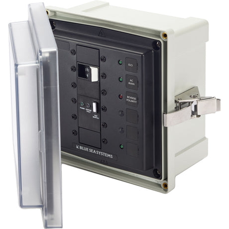 Blue Sea 3119 SMS Surface Mount System Panel Enclosure  120240V AC  50A ELCI Main  1 Blank Circuit Position