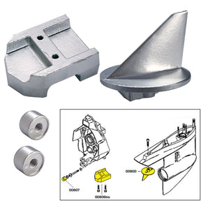Tecnoseal Anode Kit wHardware  Mercury Alpha 1 Gen 1  Zinc