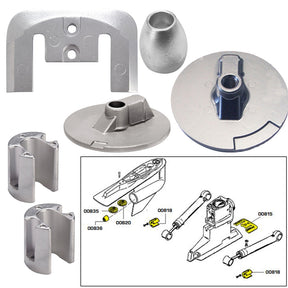 Tecnoseal Anode Kit wHardware  Mercury Bravo 3 2004Present  Aluminum