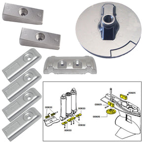 Tecnoseal Anode Kit wHardware  Mercury Verado 6  Aluminum