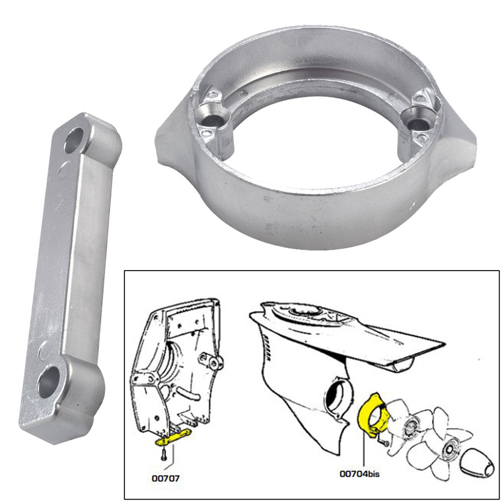 Tecnoseal Anode Kit wHardware  Volvo DuoProp 280  Magnesium
