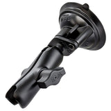 RAM Mount 1 Diameter Ball Standard Length Double Socket Arm w325 Diameter Suction Cup Twist Lock Base